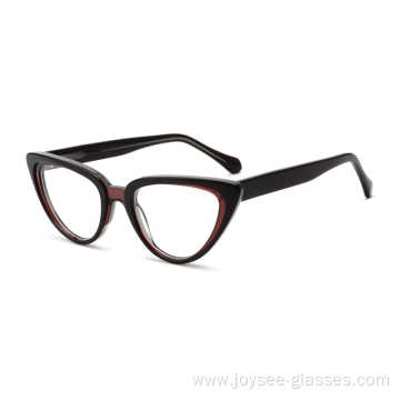 Good Optical Frame Cat Eye Shape Acetate Material Black Eyeglasses